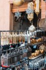 Vintage fantasy laterne shop in marokko markt — Stockfoto