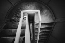 Metal spiral stairway inside jail in Oviedo, Spain — Stock Photo