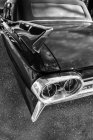 Rear details from an american classic car in black and white — Stock Photo