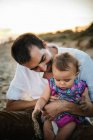 Father holding little  child — Stock Photo