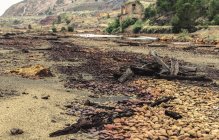 Dry channel of river stream in Riotinto, Huelva — Stock Photo