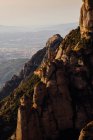 Пейзаж гор монастыря Монсеррат Сан-Хуан, Каталония, Испания — стоковое фото