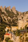 Paisagem das montanhas do mosteiro de Montserrat Sant Joan, Catalunha, Espanha — Fotografia de Stock