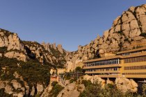 Landschaft der Berge des Montserrat Sant Joan Klosters, Katalonien, Spanien — Stockfoto