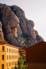Paesaggio delle montagne del monastero di Montserrat Sant Joan, Catalogna, Spagna — Foto stock