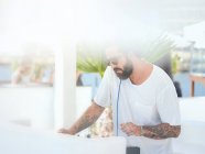 DJ playing music at party — Stock Photo