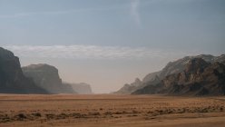 La entrada a Wadi Rum, Jordania - foto de stock