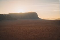 Закат в пустыне Вади Рам, Иордания — стоковое фото