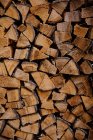 Large supply of dry firewood — Stock Photo