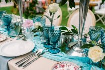 Matrimonio banchetto decorazione della tavola — Foto stock