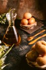 Table with products for food making — Stock Photo