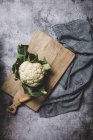 Fresh cauliflower cabbage on table — Stock Photo