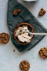 Морозиво з вівсяним печивом — стокове фото