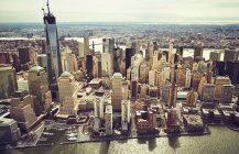 Vista aérea dos edifícios da cidade de Nova Iorque — Fotografia de Stock