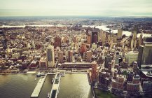 Vue aérienne des bâtiments de New York — Photo de stock