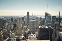 Malerischer Blick auf hohe Gebäude in New York City — Stockfoto