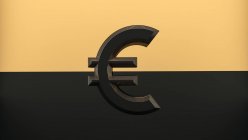 Євро-грошовий символ. Концепція грошей на чорно-золотому тлі — стокове фото