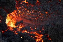 Struttura del primo piano Vulcano Fagradalsfjall eruttato in Islanda — Foto stock