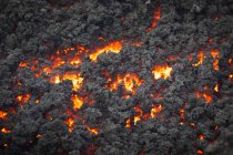 Textura de close-up Vulcão Fagradalsfjall em erupção na Islândia — Fotografia de Stock
