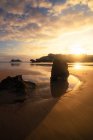 Paisagem espetacular de um pôr do sol pelo mar em um dia de verão — Fotografia de Stock
