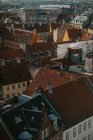 From above exterior of city between old architecture of Copenhagen — Stock Photo