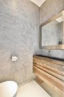 Luxury interior design of a bathroom with marble walls — Stock Photo