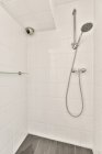 Modern shower stall in a bright bathroom — Stock Photo