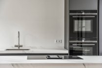 Helle Küche in einem modernen Luxushaus — Stockfoto