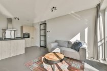 Luxo e bela sala de estar design de interiores — Fotografia de Stock