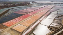 Aerial drone view of some brine salt flats in Andalucia, Spain — Stock Photo