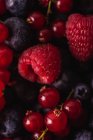 Крупный план вкусных свежих, спелых красных ягод — стоковое фото
