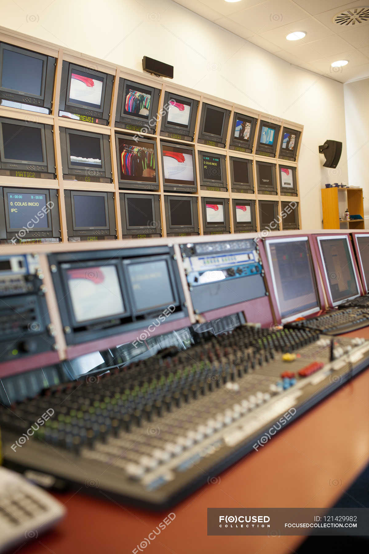 Professional tv studio equipment — recording, media Stock Photo