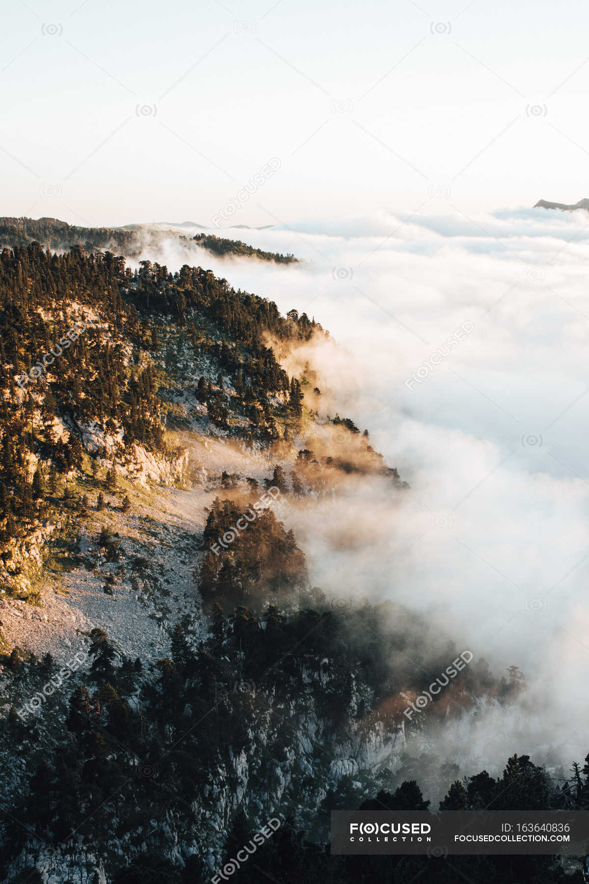 Fog coming over rocks — landscape, rocky - Stock Photo | #163640836