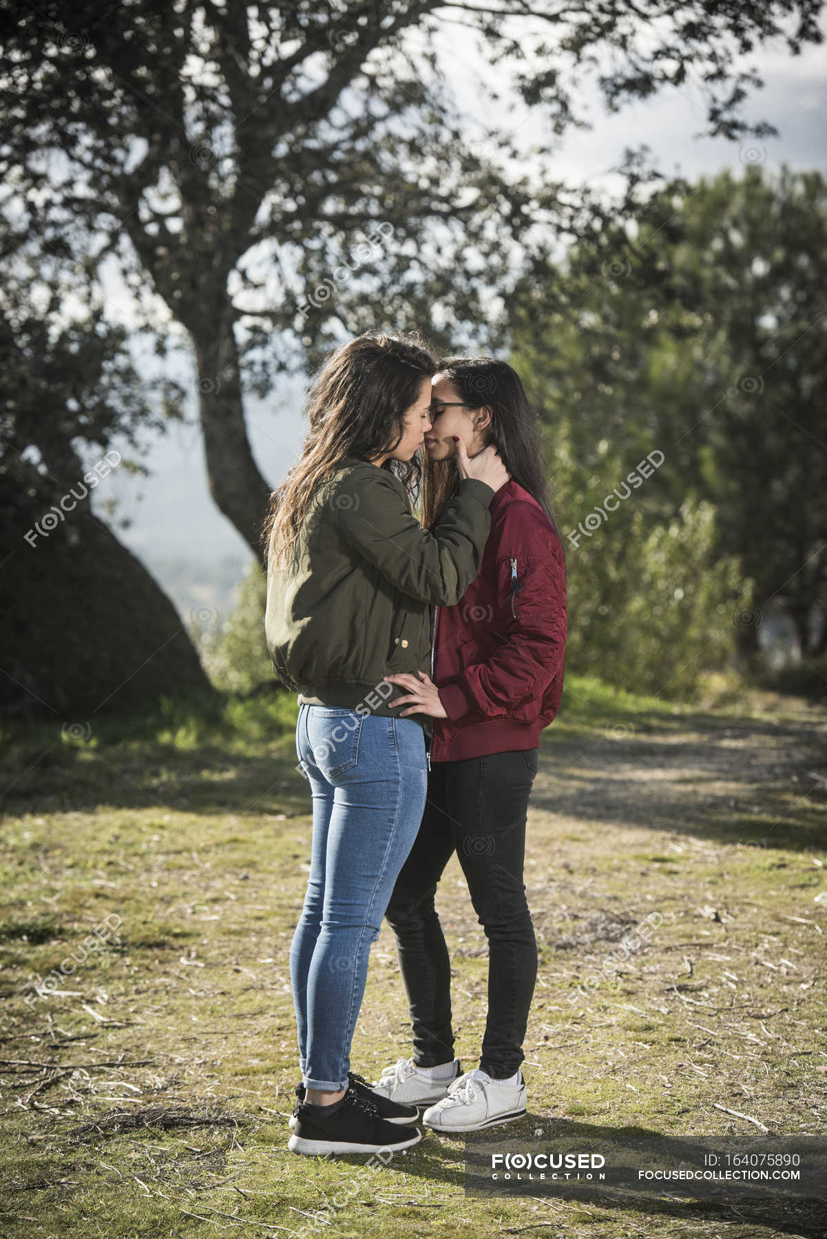 Lesbian Couple Kissing