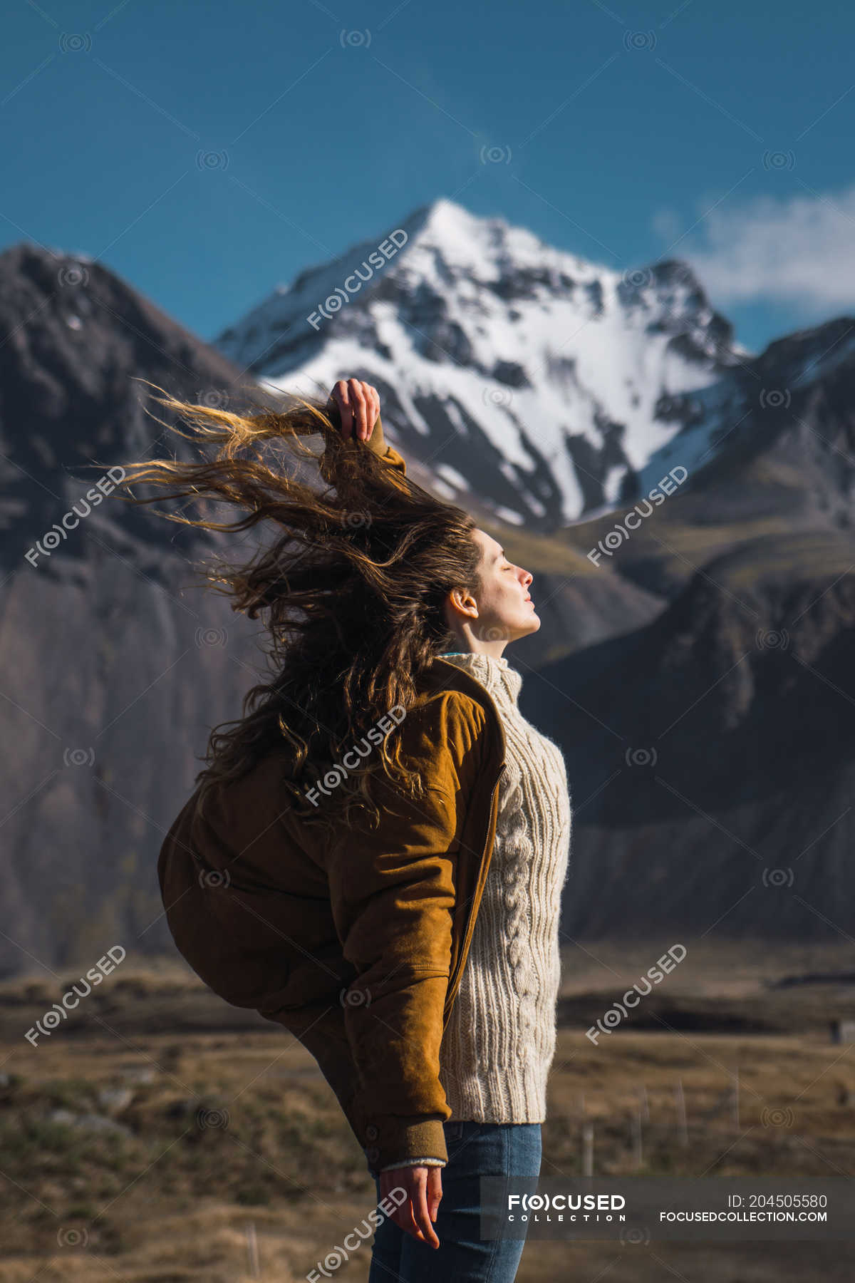 Female Beautiful Long Hair Flying In Wind At Stock Footage SBV323420754   Storyblocks