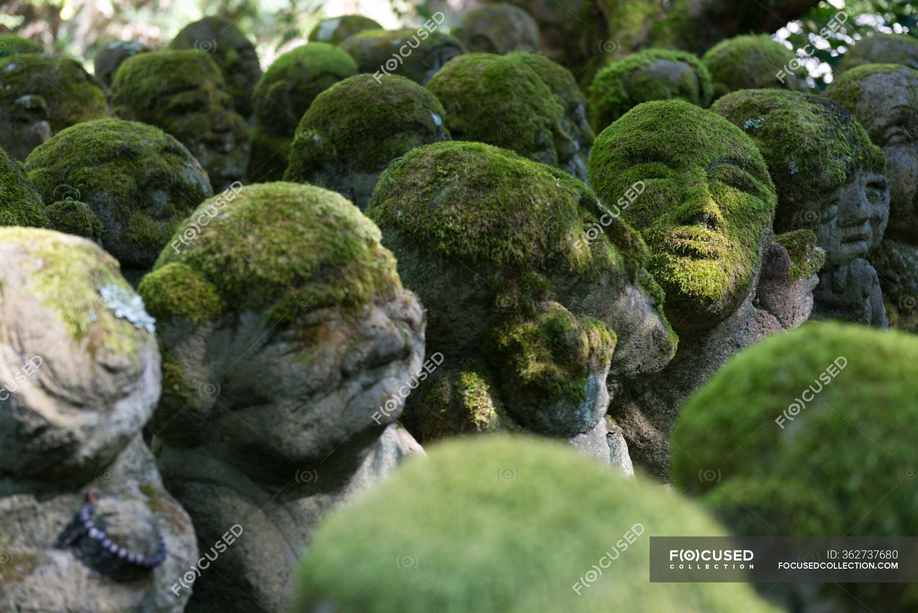 Old stone statues in park — famous, destination Stock Photo 362737680