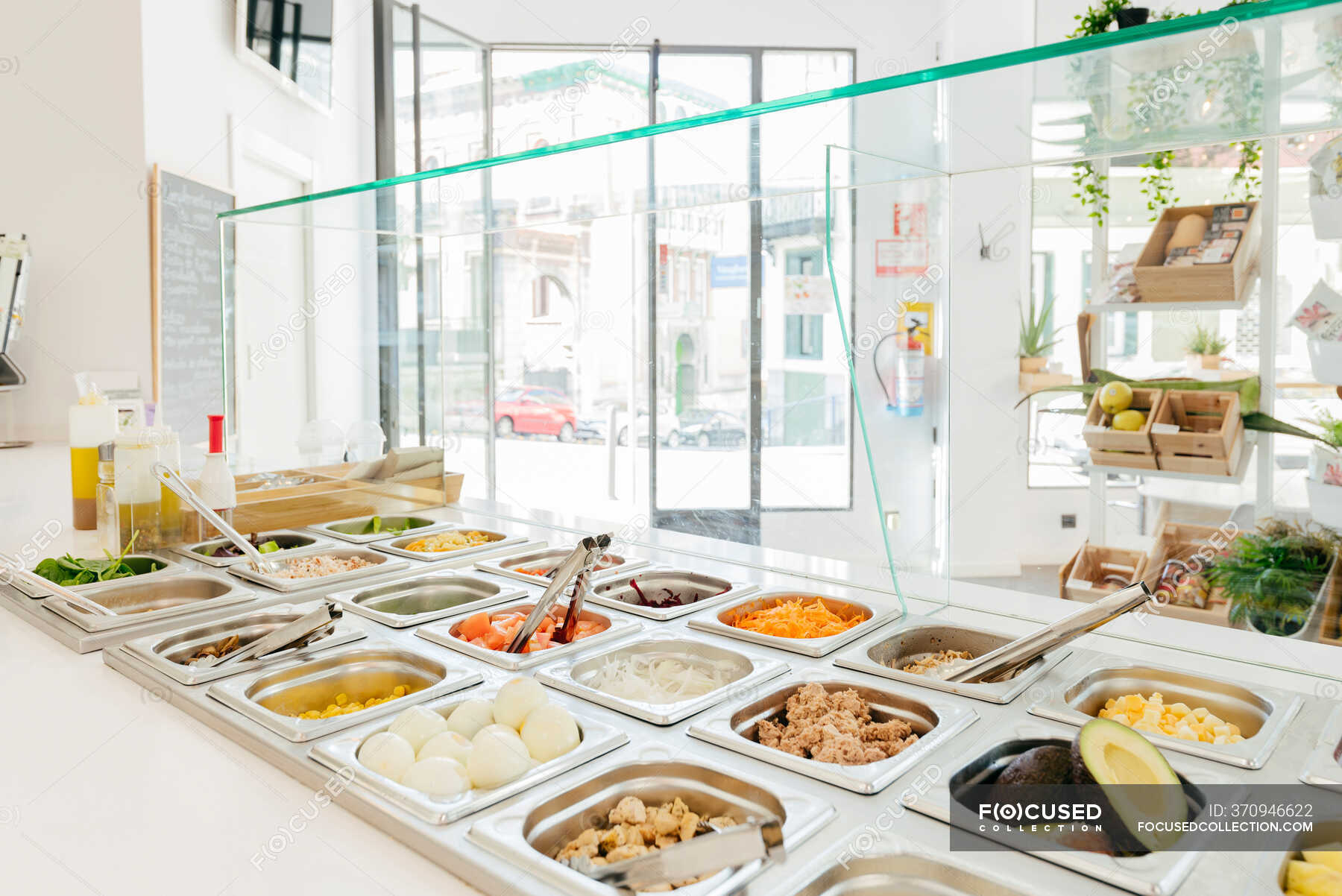 Modern Restaurant With Self Service System And Served Delicious Foods 