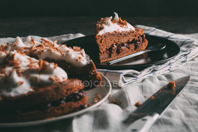 Delicioso pastel de chocolate - foto de stock