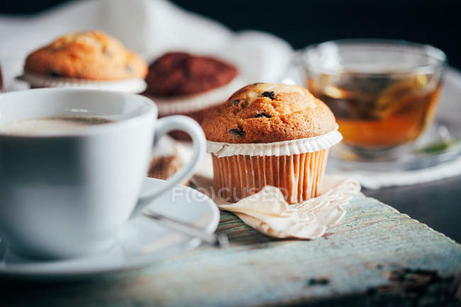 Muffin al cioccolato fatti in casa — Foto stock