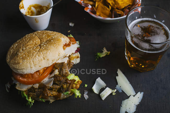 Délicieux sandwich — Photo de stock