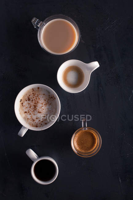 Vários tipos de café — Fotografia de Stock