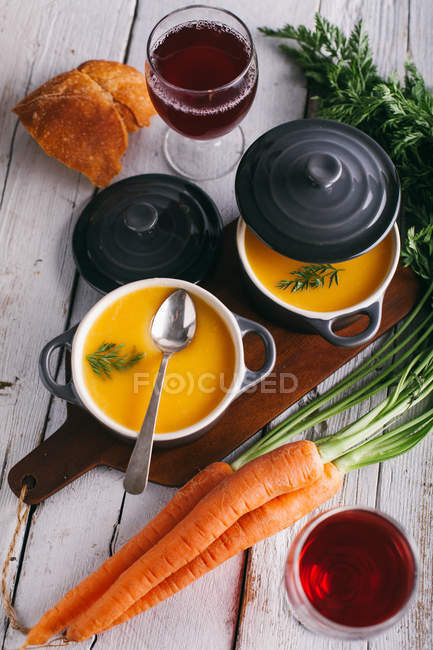 Zucca tradizionale zuppa di crema — Foto stock