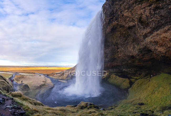 Водоспад Сельяландсфосс в Ісландії — стокове фото