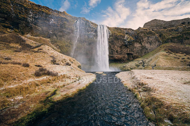 Cascata Seljalandsfoss in Islanda — Foto stock