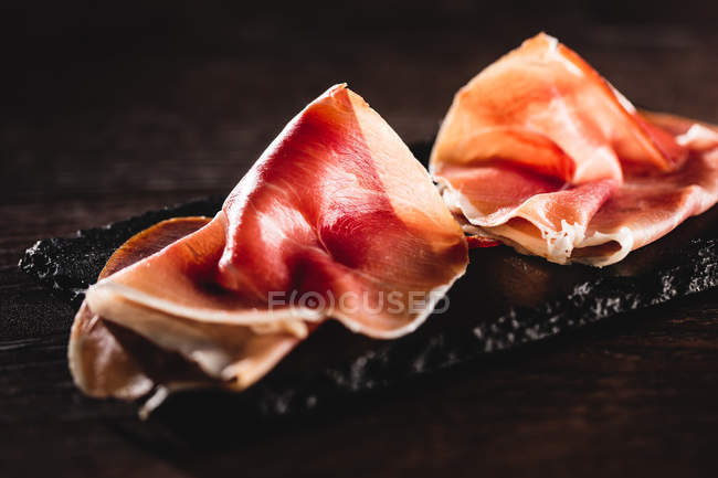 Spanish serrano ham — Stock Photo
