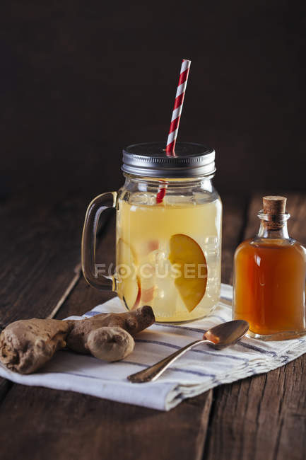 Ginger water cocktail — Stock Photo
