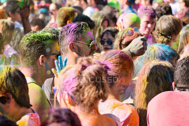 Holi-Fest des Monsuns, Lavapies, Madrids — Stockfoto