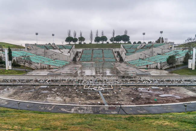 Old abandoned stadium — Stock Photo