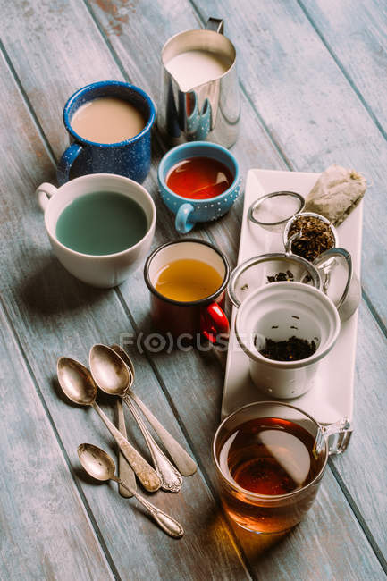 Different types of tea — Stock Photo