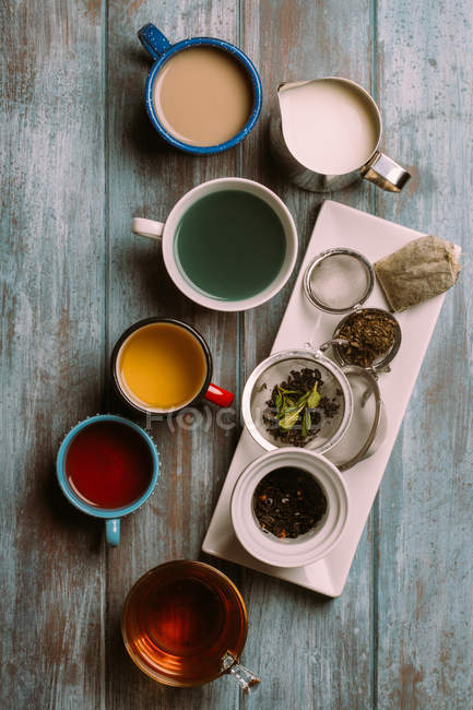 Verschiedene Teesorten — Stockfoto